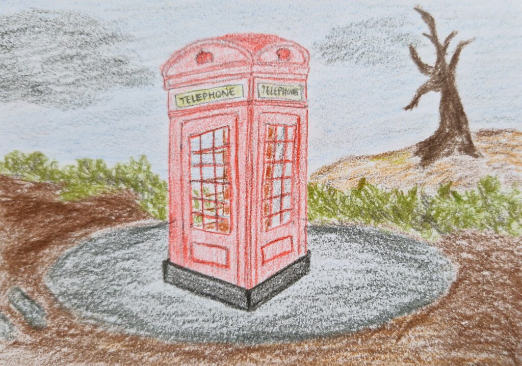 telephone booth drawing